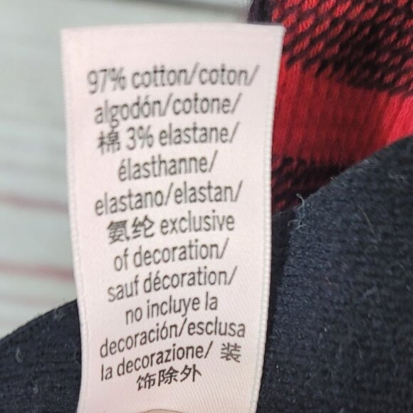 Victoria's Secret Plaid Pajama Set Red Black Medium Long Pants Thermal Waffle - Picture 13 of 15